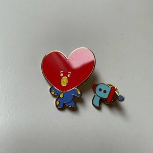 BT21 Tata Character Badge Enamel Pins